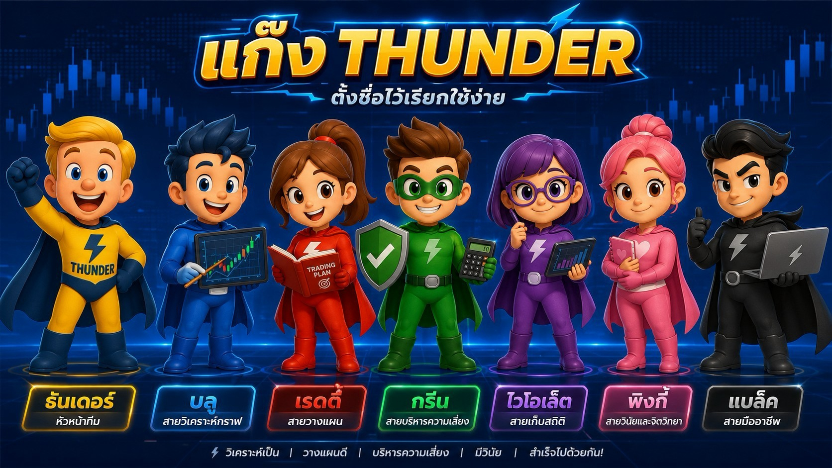แก๊ง THUNDER ทีม AI วิเคราะห์ตลาดและบริหารความเสี่ยง